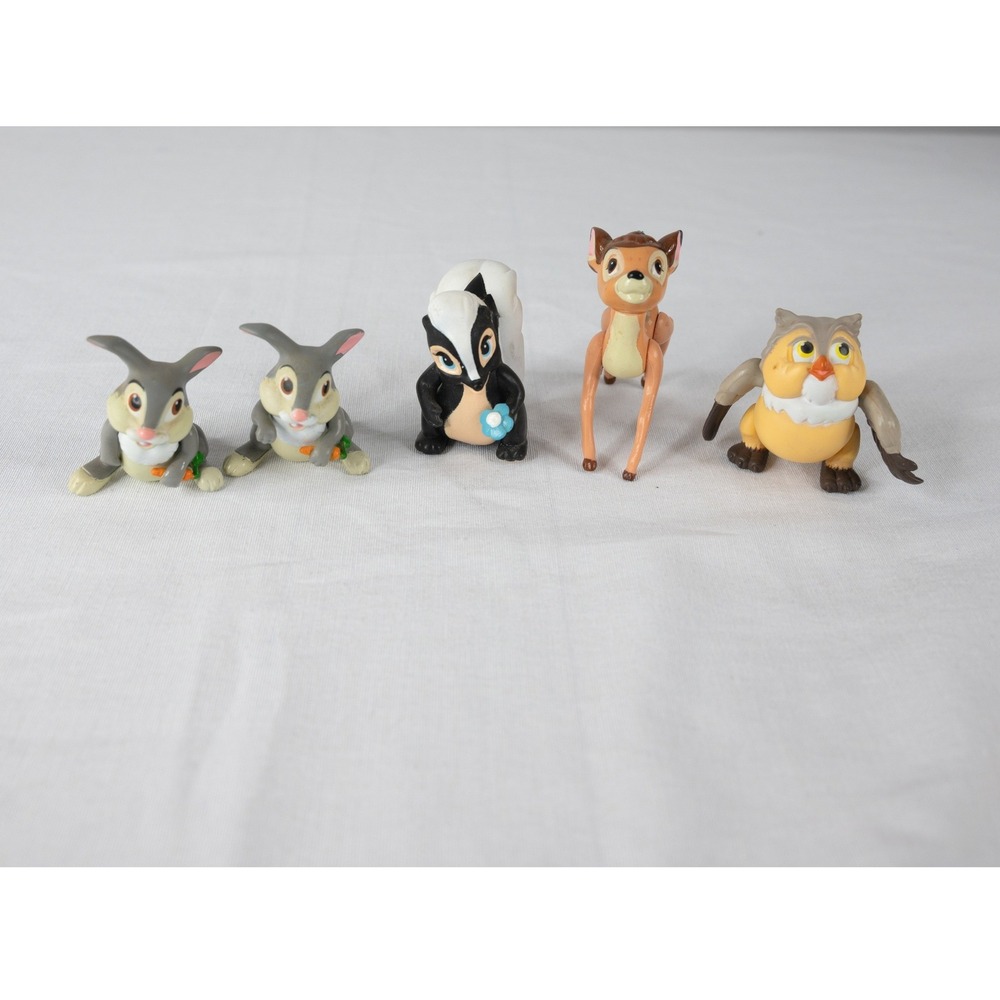Disney Bambi PVC Figure Set Kids toys cake topper Good 5pc Thumper Flower Owl